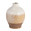 Ceramic 9" Jug Vase - White and Tan|Vase carafe de 9 po en céramique - blanc et tan