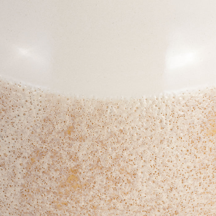 Ceramic 9\" Jug Vase - White and Tan