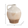 Ceramic 9" Jug Vase - White and Tan|Vase carafe de 9 po en céramique - blanc et tan