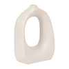 Stoneware 11" Curvy Cut-Out Vase - White|Vase courbé de 11 po en grès avec découpe - blanc