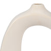 Stoneware 11" Curvy Cut-Out Vase - White|Vase courbé de 11 po en grès avec découpe - blanc