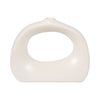 Stoneware 7" Curvy Cut-Out Vase - White|Vase courbé de 7 po en grès avec découpe - blanc