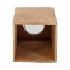 Wood 15" Square Base Pillar Candle Holder - Natural|Bougeoir de 15 po avec base pilier carrée en bois - naturel