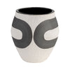 Stoneware 8" Noir Vase - Black and White|Vase noir de 8 po en grès - noir et blanc