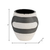 Stoneware 8" Noir Vase - Black and White|Vase noir de 8 po en grès - noir et blanc