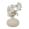 Ceramic 5" Round Volcanic Vase - Cotton|Vase rond de 5 po en céramique à texture volcanique - coton