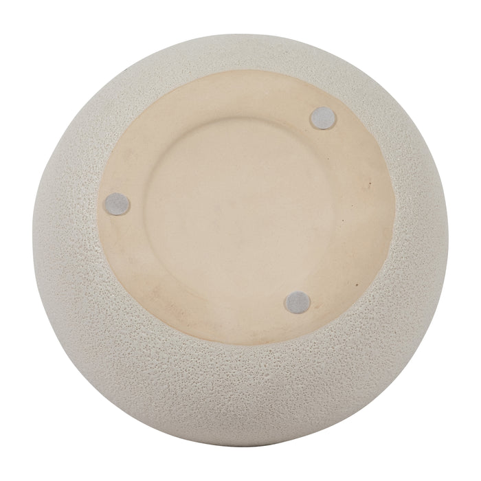 Ceramic 5\" Round Volcanic Vase - Cotton