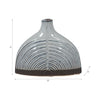Ceramic 6" Half Dome Arch Vase - Blue | Vase de 6 po en céramique à motif d’arc en demi-dôme - bleu