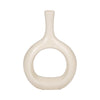Ceramic 9" Curved Open Cut-Out Vase - White|Vase courbé de 9 po en céramique avec découpe - blanc