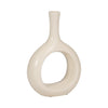 Ceramic 9" Curved Open Cut-Out Vase - White|Vase courbé de 9 po en céramique avec découpe - blanc
