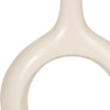 Ceramic 9" Curved Open Cut-Out Vase - White|Vase courbé de 9 po en céramique avec découpe - blanc