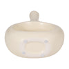 Ceramic 9" Curved Open Cut-Out Vase - White|Vase courbé de 9 po en céramique avec découpe - blanc
