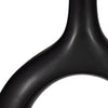 Ceramic 9" Curved Open Cut-Out Vase - Black|Vase courbé de 9 po en céramique avec découpe - noir