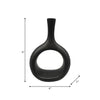 Ceramic 9" Curved Open Cut-Out Vase - Black|Vase courbé de 9 po en céramique avec découpe - noir