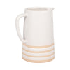 Ceramic 8" Pitcher with Lines - Ivory|Cruche de 8 po en céramique avec rayures - ivoire