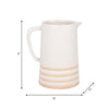 Ceramic 8" Pitcher with Lines - Ivory|Cruche de 8 po en céramique avec rayures - ivoire