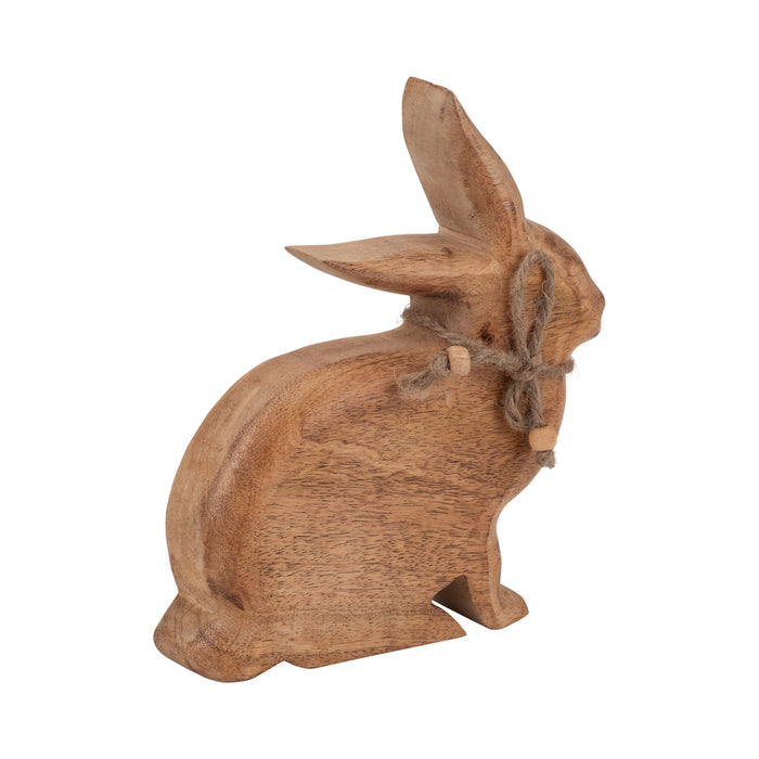 Mango Wood 8\" Bunny - Brown