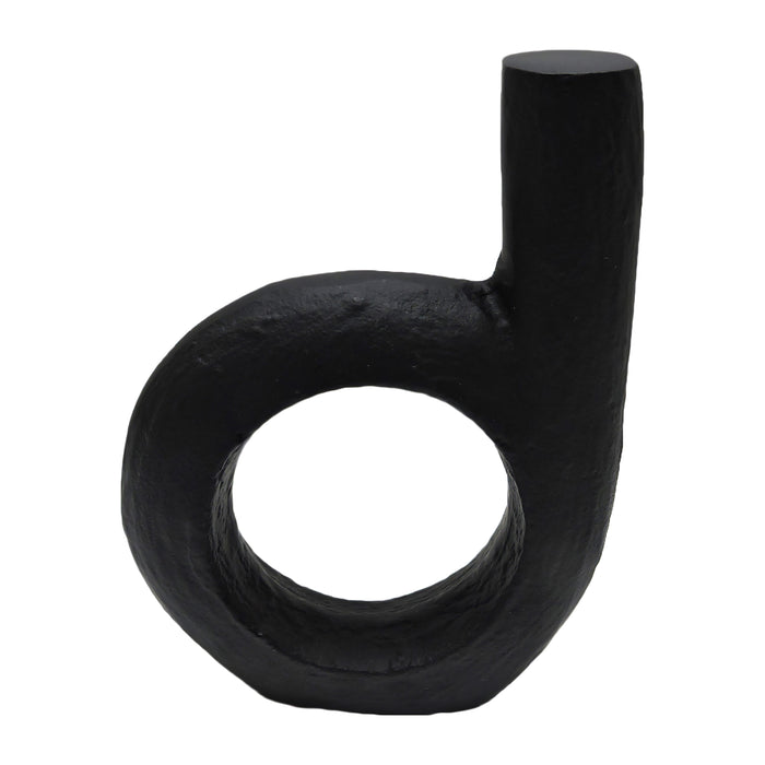 Metal 9\" Looped Sculpture - Black