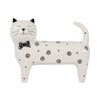 8" x 7" Daisies Cat - White | Chat de 8 po x 7 po à motif de marguerite - blanc