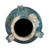 Terracotta 10" Triple Handle Jug - Blue and Ivory | Carafe de 10 po en terre cuite à 3 poignées - bleue et ivoire