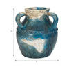Terracotta 10" Triple Handle Jug - Blue and Ivory | Carafe de 10 po en terre cuite à 3 poignées - bleue et ivoire
