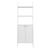 Manhattan Comfort Cooper Ladder Display Accent Cabinet with 2 Floating Shelves - White|Armoire décorative Cooper de Manhattan Comfort de style échelle avec 2 tablettes flottantes - blanche
