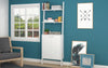 Manhattan Comfort Cooper Ladder Display Accent Cabinet with 2 Floating Shelves - White|Armoire décorative Cooper de Manhattan Comfort de style échelle avec 2 tablettes flottantes - blanche