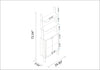 Manhattan Comfort Cooper Ladder Display Accent Cabinet with 2 Floating Shelves - White|Armoire décorative Cooper de Manhattan Comfort de style échelle avec 2 tablettes flottantes - blanche