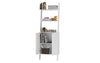 Manhattan Comfort Cooper Ladder Display Accent Cabinet with 2 Floating Shelves - White|Armoire décorative Cooper de Manhattan Comfort de style échelle avec 2 tablettes flottantes - blanche