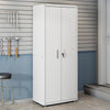 Fortress Textured Metal 75.4" Garage Cabinet with 4 Adjustable Shelves - White|Armoire Fortress de Manhattan Comfort de 75,4 po en métal texturé avec 4 tablettes réglables pour le garage - blanche