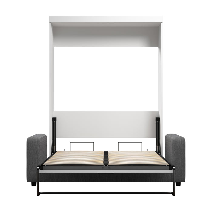 Bestar Pur Full Murphy Bed with Sofa - White
