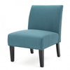 Oliver Linen-look Fabric Accent Chair With Rubberwood Legs - Teal | Fauteuil D’appoint Oliver En Tissu aspect lin Avec Pieds En Bois Caoutchouc - Bleu Sarcelle