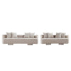 Verandah Mid-Century Modern 2-Piece Sofa Set in Beige | Ensemble de canape 2 pieces Verandah style milieu du siecle en beige