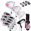 Ultimate Women's Complete Golf Club Set Golf Club Package Set With Rain Hood, Right Hand Pink