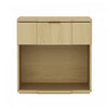 Clive Mid-Century Modern 22" Nightstand in Natural Oak (1-Drawer) | Table de nuit Clive style milieu du siecle moderne 56 cm en chene naturel (1 tiroir)