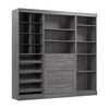 Bestar Pur 86 W Closet Organizer System - Bark Grey|Système d’organisateur de garde-robe Pur de Bestar de 86 po (L) - gris écorce