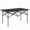 Outsunny Folding Camping Table With Roll Up Top And Carry Bag, Black