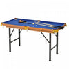 Soozier 55" Portable Mini Billiard Table, Foldable Pool Table, Blue