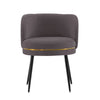 Manhattan Comfort Modern Kaya Pleated Velvet Dining Chair - Grey|Chaise de salle à manger moderne Kaya de Manhattan Comfort en velours plissé - grise