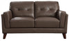 Hydeline Rowan Leather Loveseat - Brown
