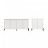Abbey Modern 2-Piece Buffet and Accent Cabinet in Maple and Off White | Buffet et meuble d’appoint Abbey Modern 2 pieces en erable et blanc casse