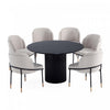 Flor and Hathaway Modern Industry Chic 7-Piece Dining Set in Wheat and Black | Ensemble de salle a manger moderne industriel chic Flor et Hathaway 7 pieces, coloris ble et noir