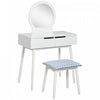 HOMCOM Dressing Table Vanity Table Set Make Up Table with Mirror & Stool