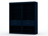 Mulberry Contemporary Modern 36" Wardrobe Closet in Midnight Blue - Set of 2 | Armoire contemporaine moderne Mulberry 36" en bleu minuit - Ensemble de 2