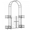 Outsunny Metal Garden Arch Garden Arbor Trellis For Climbing Plants Black|Outsunny Arche De Jardin En Metal, Treillis Pour Plantes Grimpantes Noir