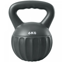 Soozier Kettlebell, 13 lbs Kettle Bell with Non-Slip Handle for Home Gym, Weight Lifting and Strength Training, Grey