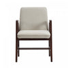 Stella Modern Wood Velvet Armchair in Champagne | Fauteuil moderne en bois et velours Stella, coloris champagne