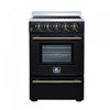 Forno Loiano 24 Inch Freestanding Electric Range in Black, 2.3 cu.ft. with Storage Drawer - FFSEL6099-24BLK | Cuisiniere electrique Loiano de 24 po en noir, 2,3 pi³ avec tiroir de rangement - FFSEL6099-24BLK