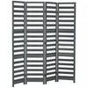 Homcom 4-panel Folding Divider Room Louvred Privacy Screen Panels|Homcom Separateur Pliable A 4 Panneaux Pour Chambre A Air Comprime