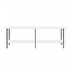 Celine Contemporary Modern 71" Console Table in White (2-Shelf) | Console contemporaine moderne Celine 180 cm en blanc (2 etageres)